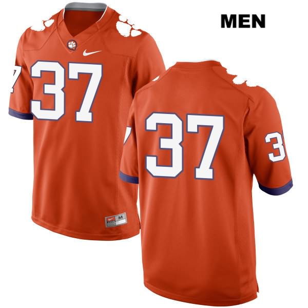 Men's Clemson Tigers #37 Ryan Mac Lain Stitched Orange Authentic Nike No Name NCAA College Football Jersey ZMO6846LZ